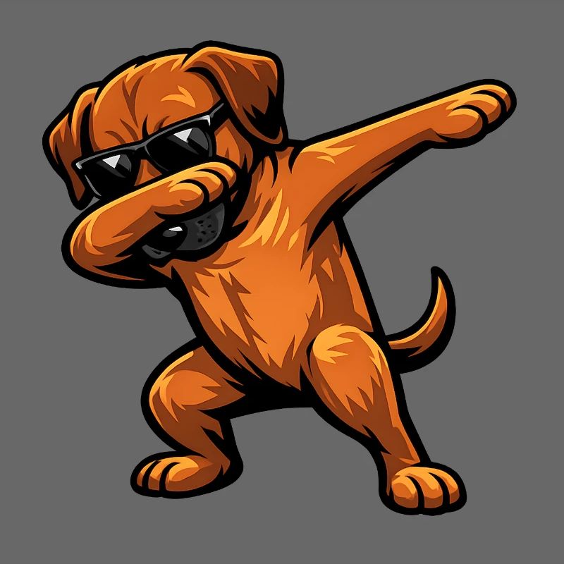 Dabbing Rhodesian Ridgeback