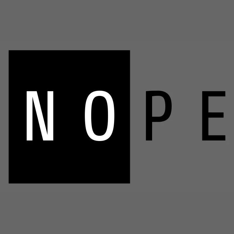 NOPE Cadeau Noir