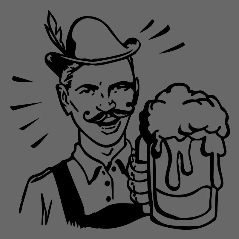 retro guy with beer