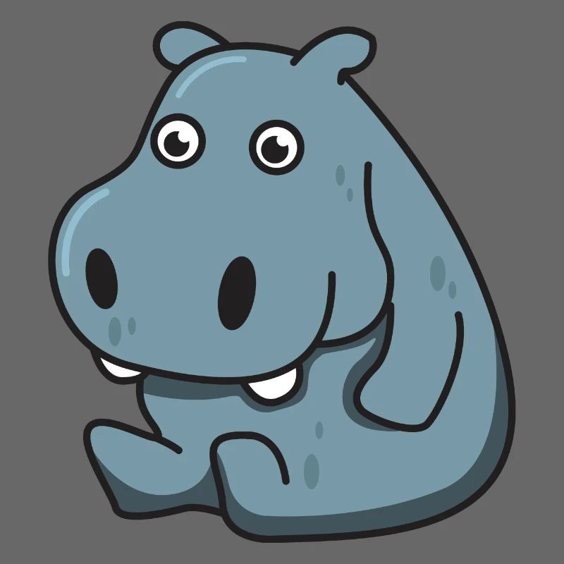 Nilpferd Geschenk Hippo Tier comic niedlich Kind