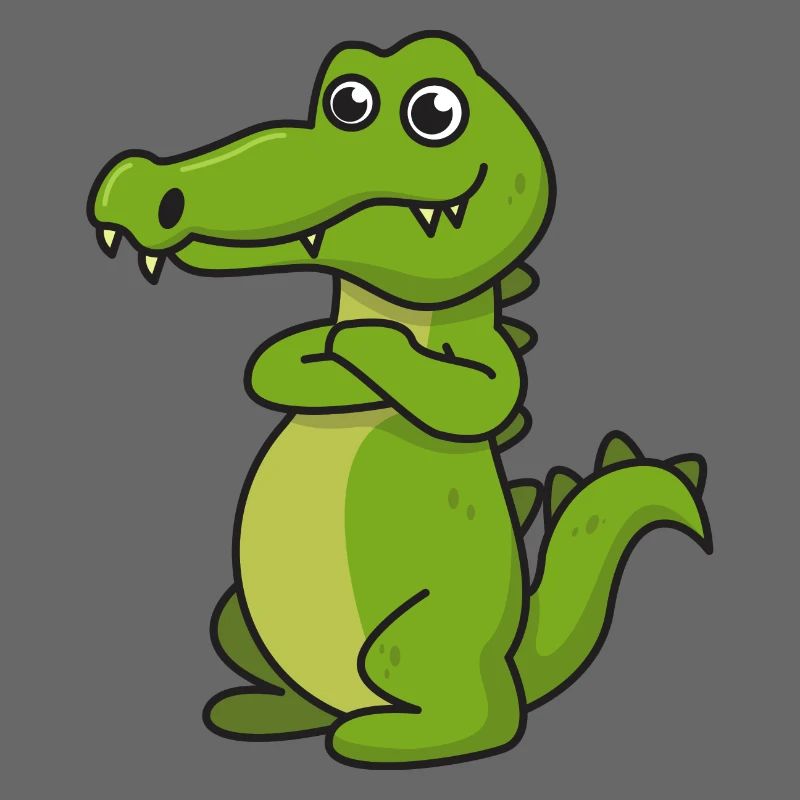 Krokodil Comic Geschenk Kroko Kind Echse Tier Nil