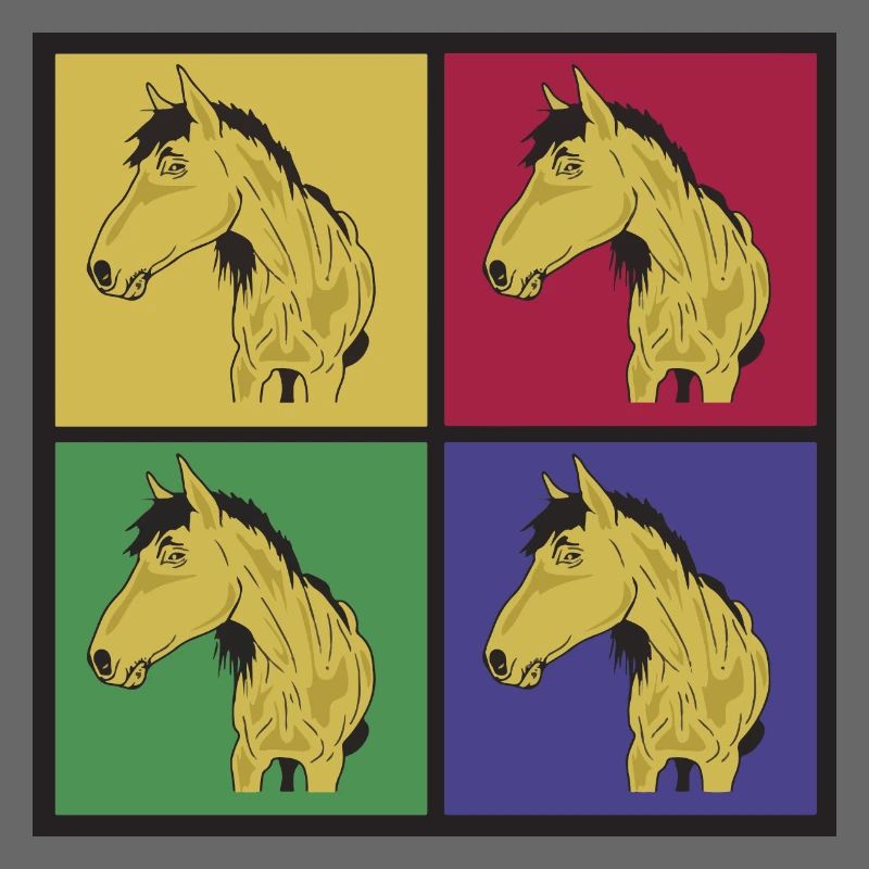 Pferde Pop-Art