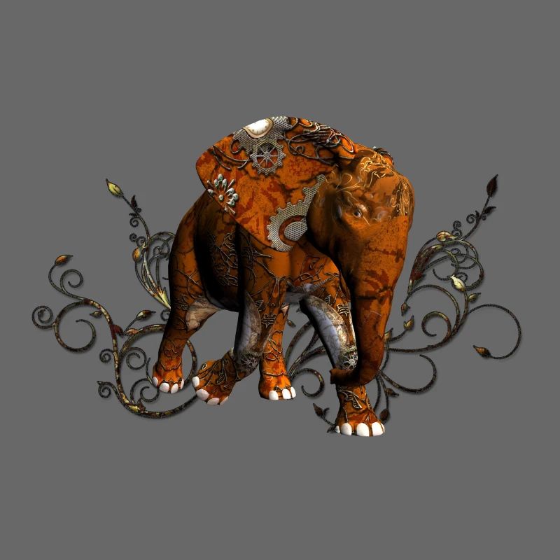 Superbe éléphant steampunk