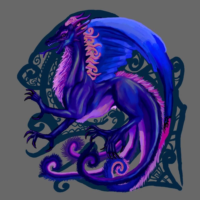 blauer Drache