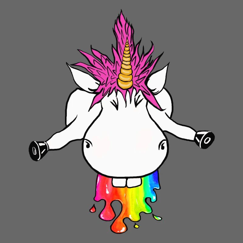 Regenbogen Einhorn Farbklecks Regenbogenkotze