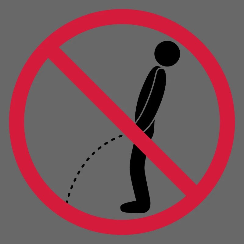 no standing pee prohibited shield pissing loo