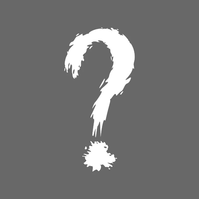 Question mark white