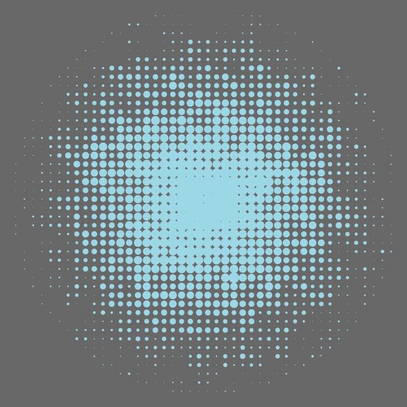 dotted round background light blue