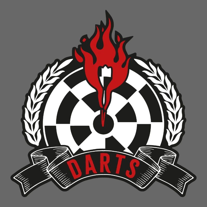 Flammendes Dartboard Emblem