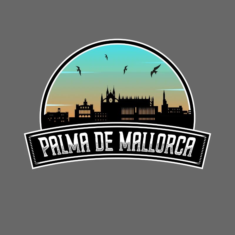 Palma De Mallorca Espagne Skyline Souvenir Espagnol