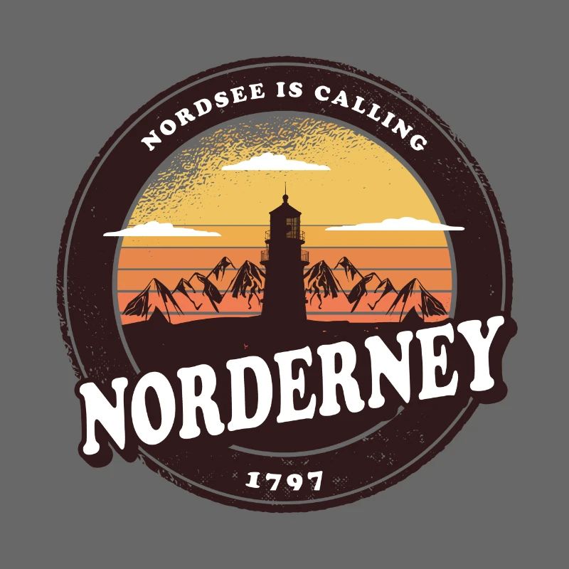 Norderney Sunset Lighthouse Design / Gift Idea