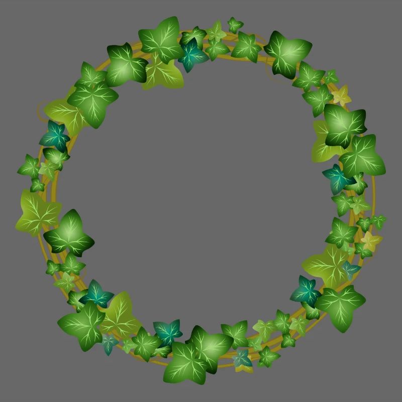 dekorativer Efeu Kranz oder Efeu Rahmen