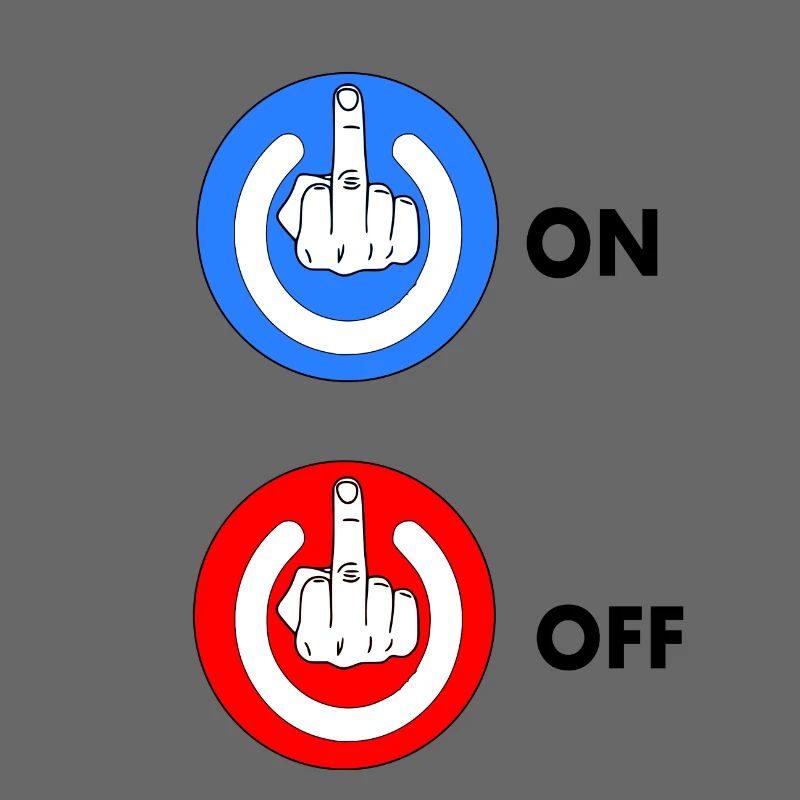 Mittelfinger EIN und AUS