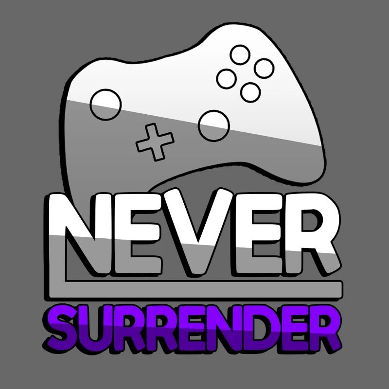 NEVER SURRENDER (Lila) + Controller - Gaming