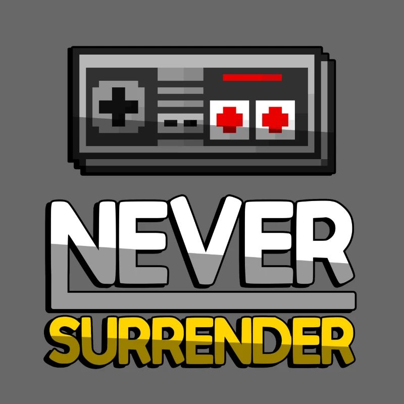 NEVER SURRENDER (Yellow) + NES Controller - Gaming