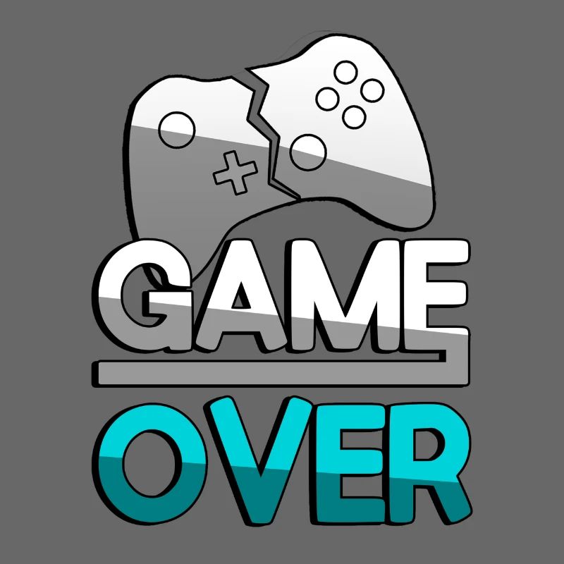 GAME OVER (Türkis) + Controller - Gaming
