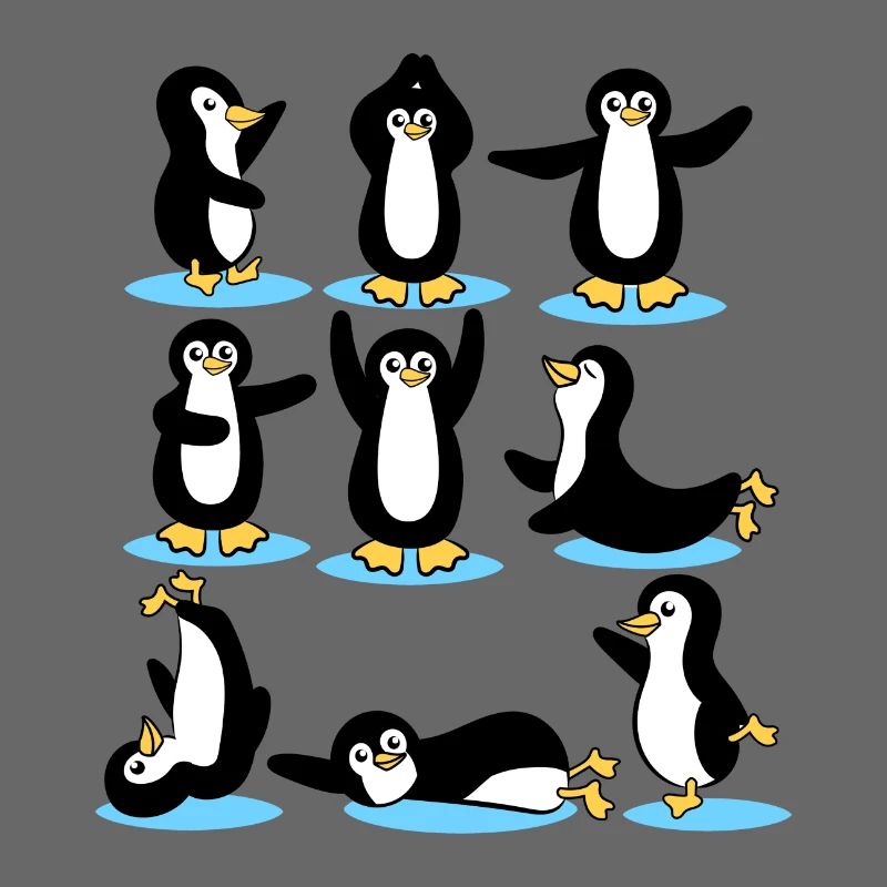 Cool Eislaufen Pinguin Arktis Eis Tier Vogel