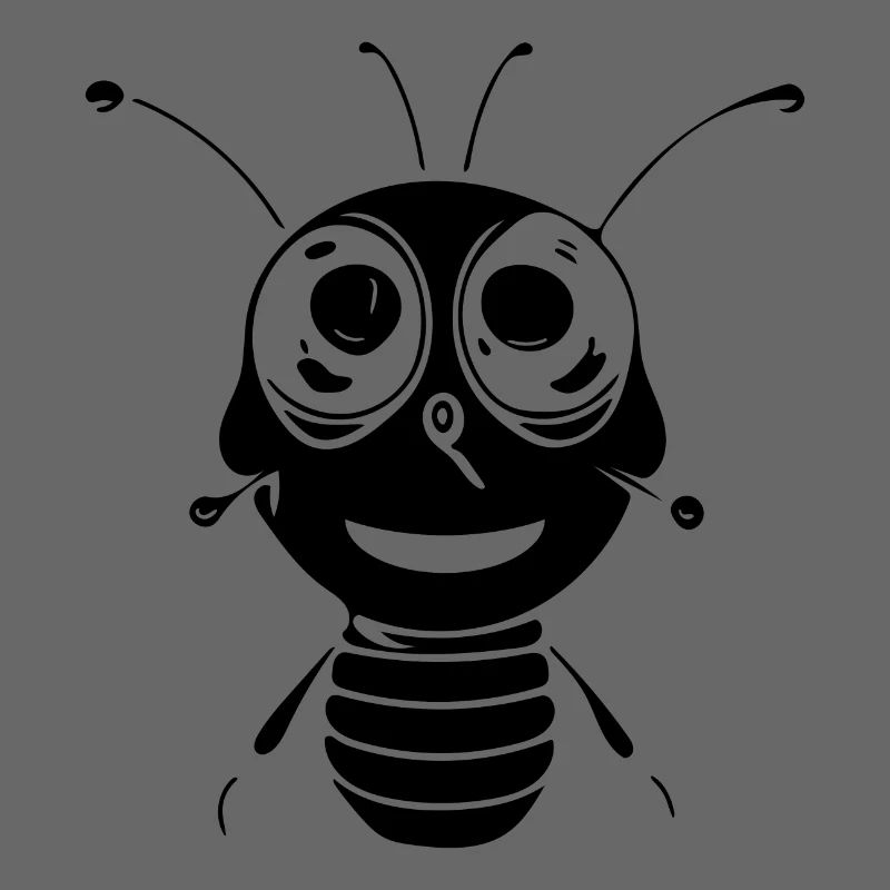 Little cute smiling bee