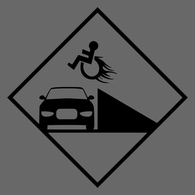 Rollstuhlfahrer springt über eine Rampe #