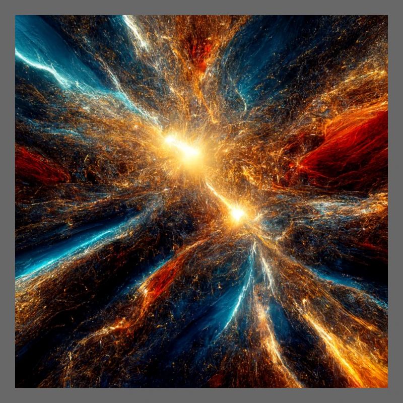 Kosmische Explosionsfarben