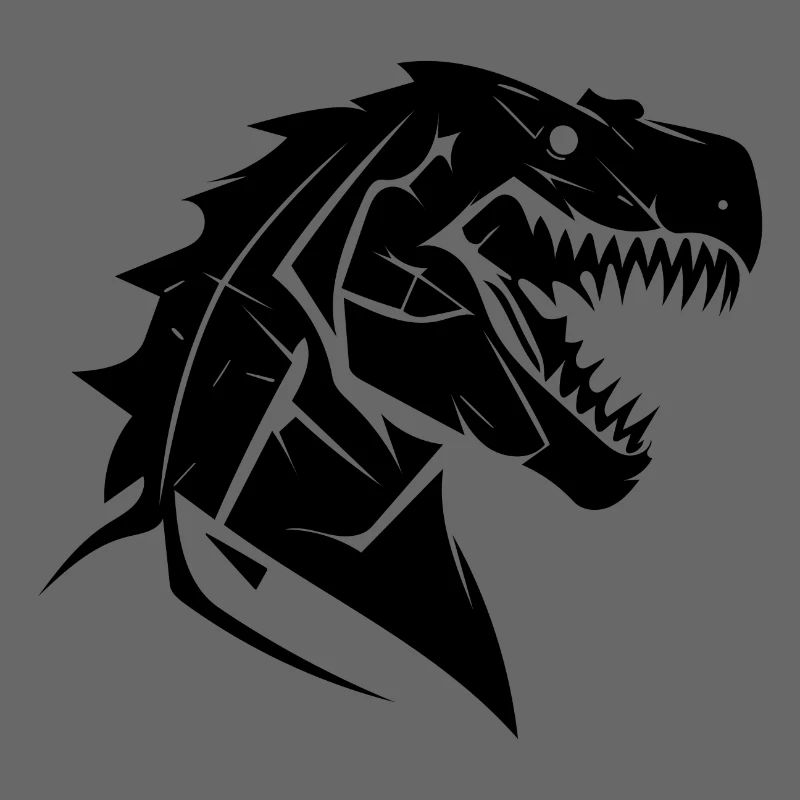 Grim T-Rex Dinosaur Tattoo Design