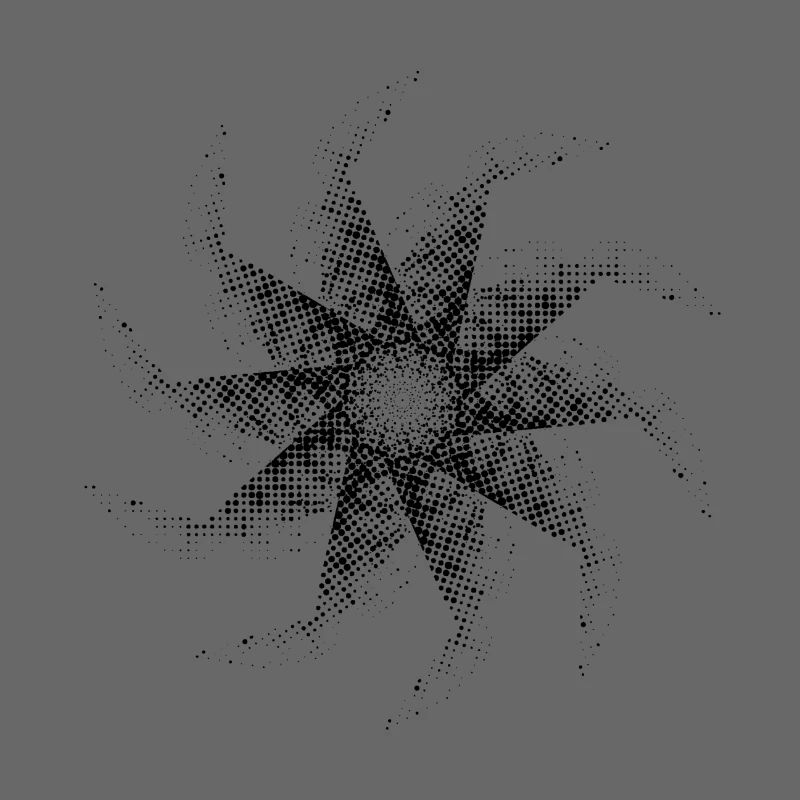 dotted shape gyroscopic polygon pinwheel