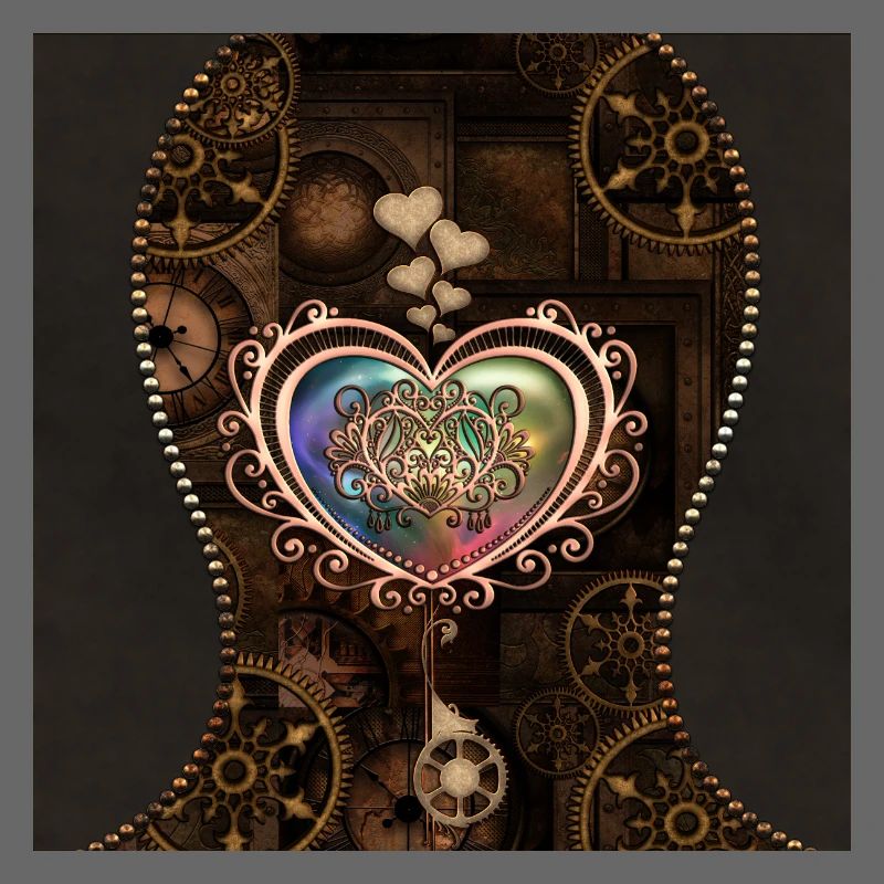 Romantisches Steampunk-Herz