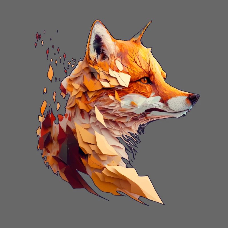 Polygon Fox Design, Pretty Fox