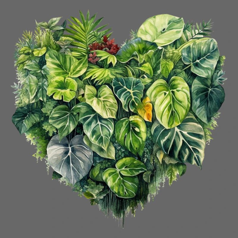 Leaf Heart Tropical Forest