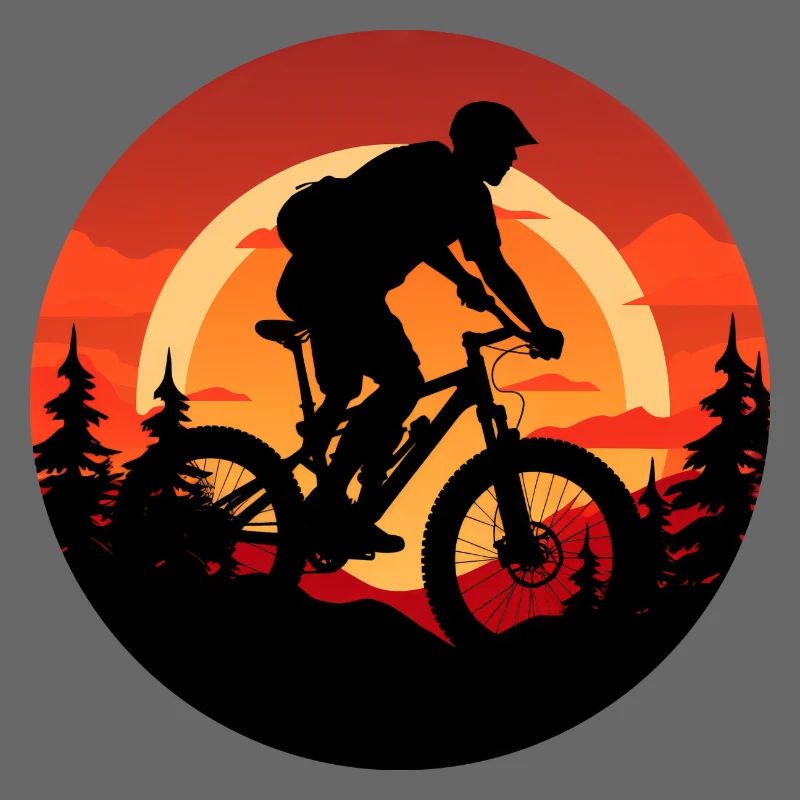 Descente VTT au coucher du soleil –