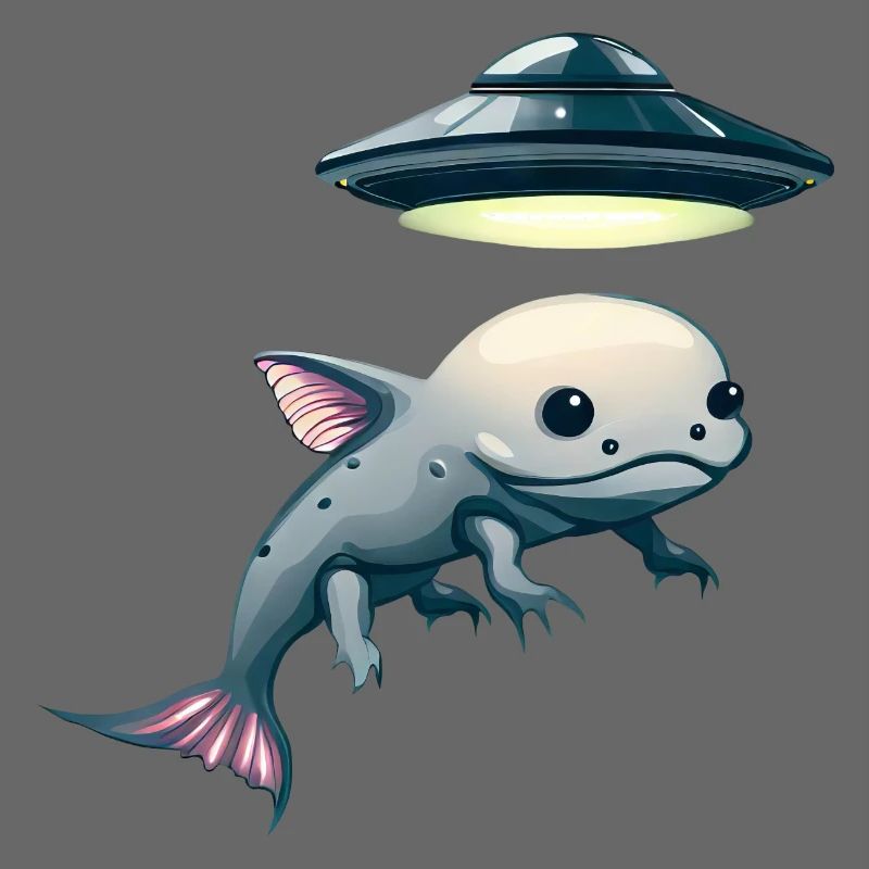 UFO Abduction: Alien and Axolotl
