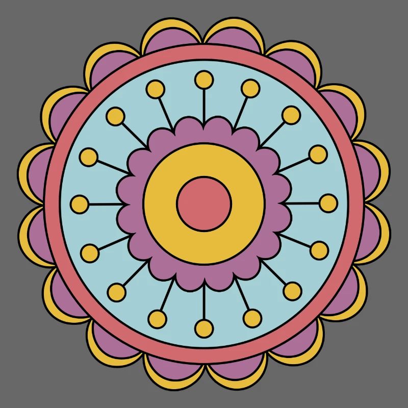 Niedliche Funky Hippie Boho Blume