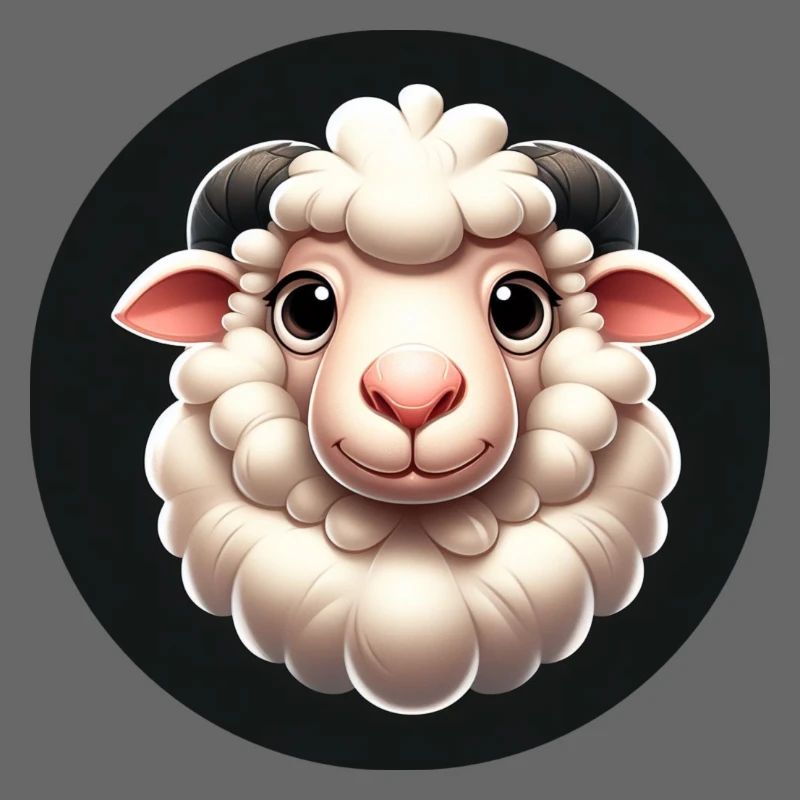 3D Grafik Schaf weiß