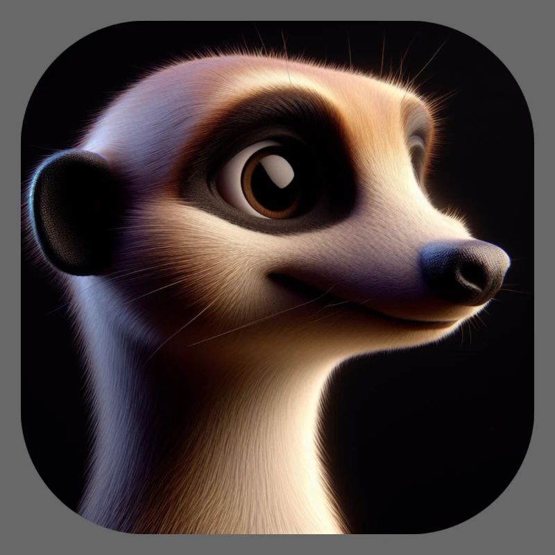 Süßes Erdmännchen im Animationsstil