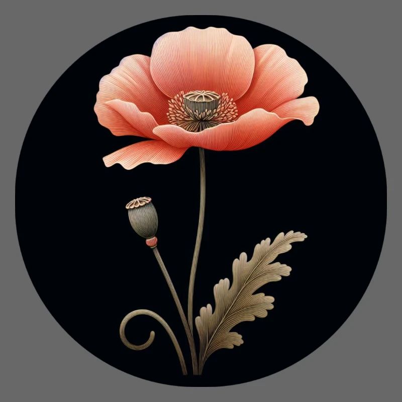 Mohnblume Mohn Blume rot orange