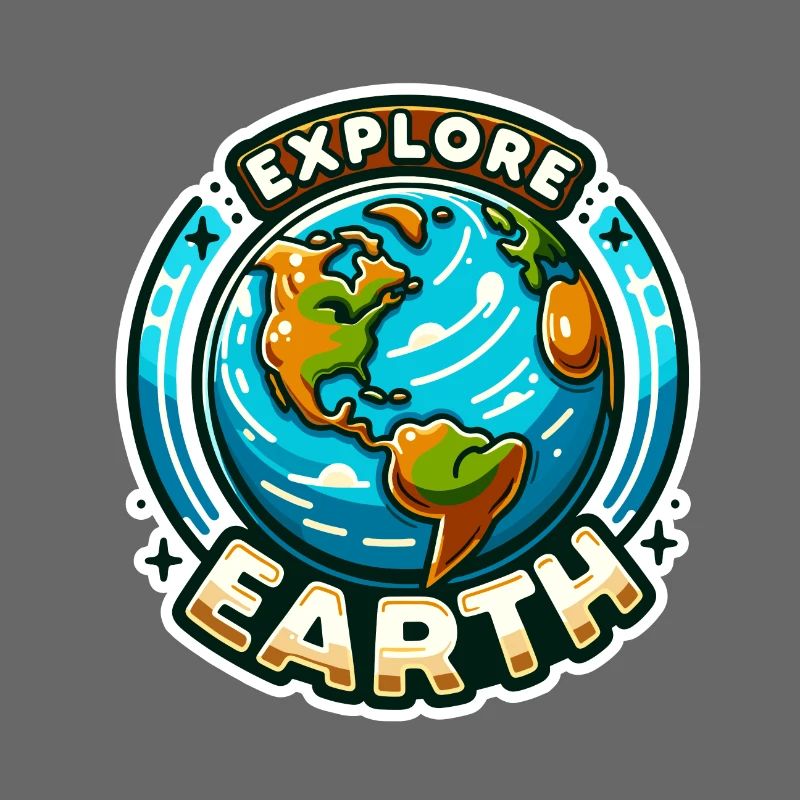 Explore Earth - Erde Illustration