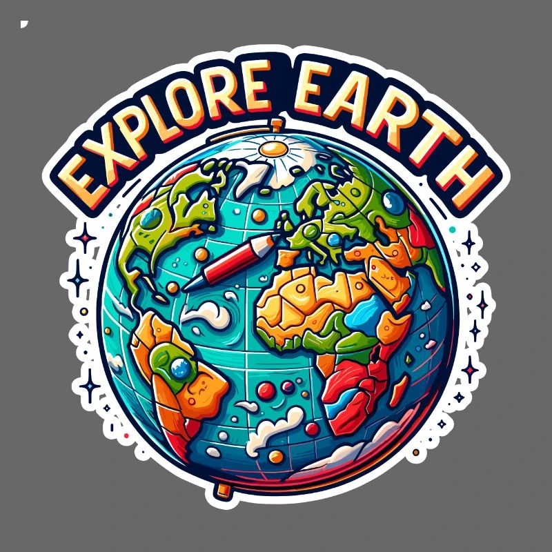 Explore Earth - Erde Illustration