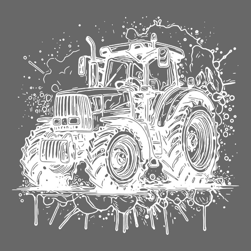 Traktor Splash Design mit Feld Schlepper Experten