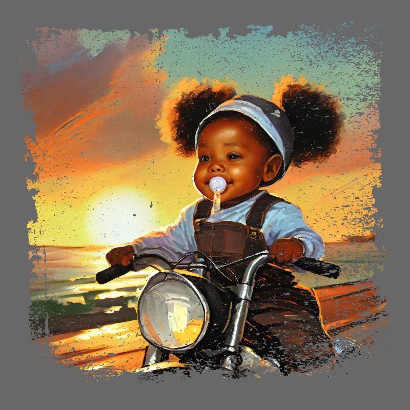 Mädchen comic mit Nuggi