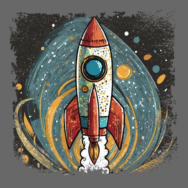 Rakete mit stylischem Design