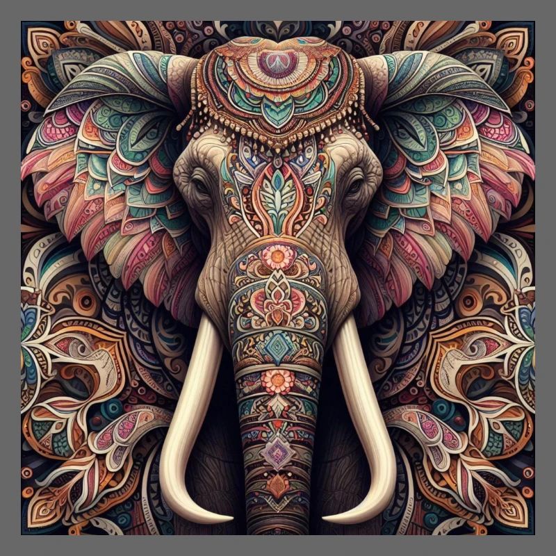 Éléphant décoré