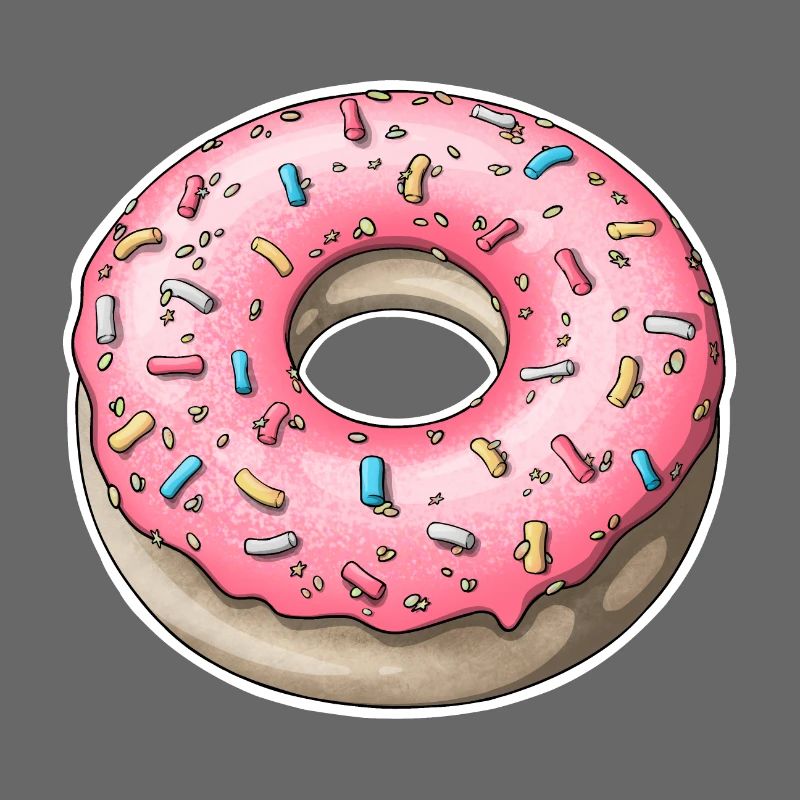 Verspieltes rosa Streusel-Donut-Design
