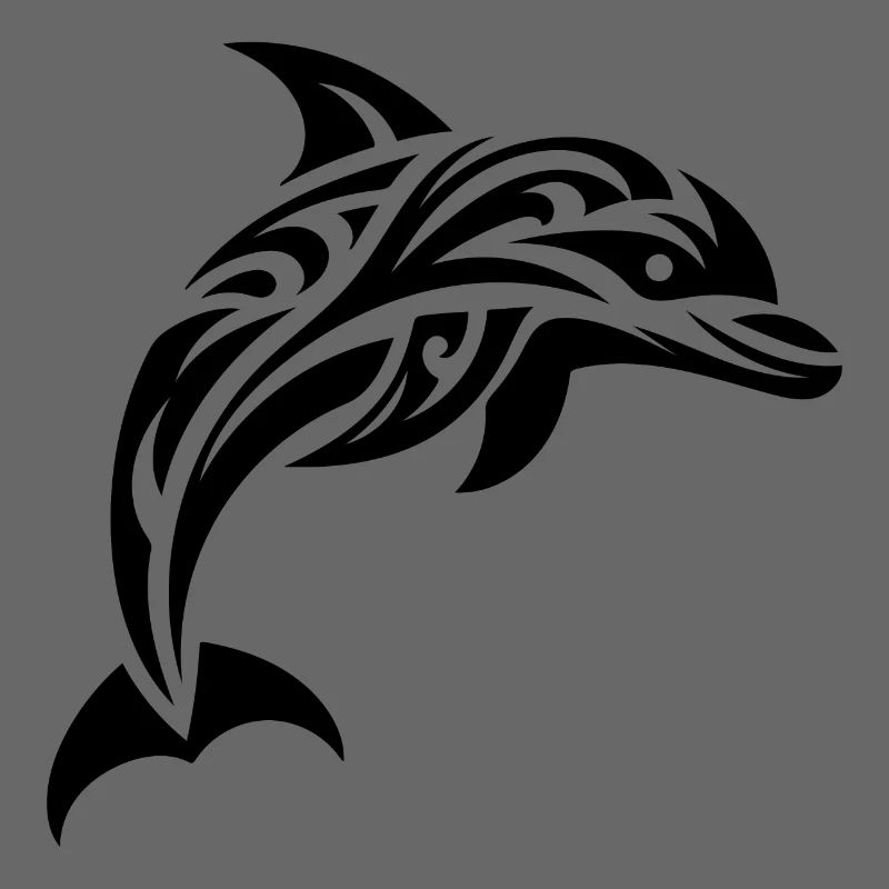 Springender süßer Tattoo Delfin