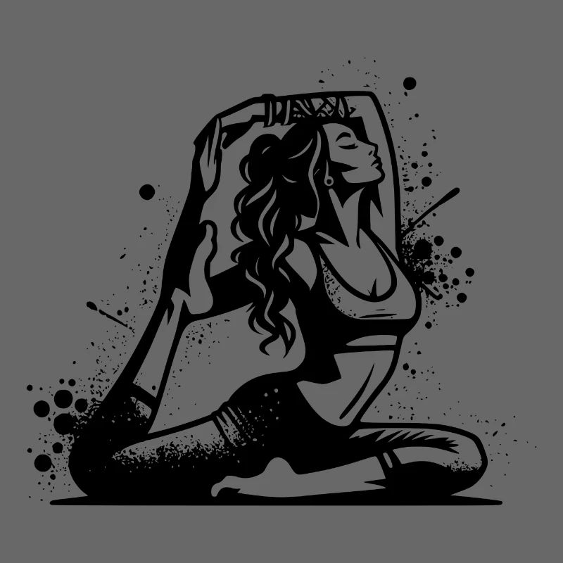Yoga student in deep concentration exercise