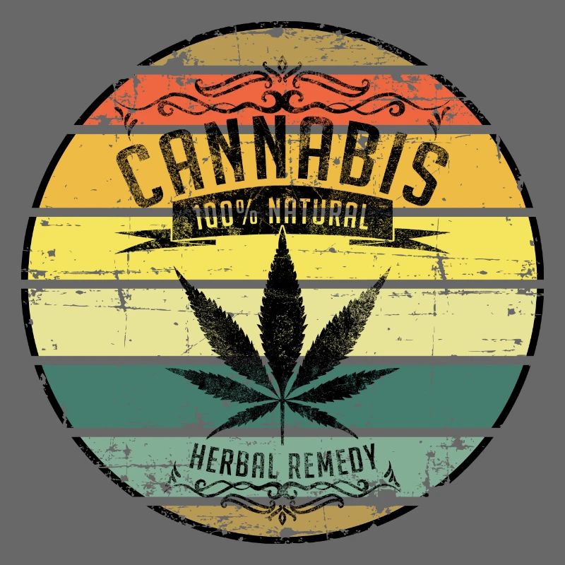 Retro Weed Cannabis Leaf