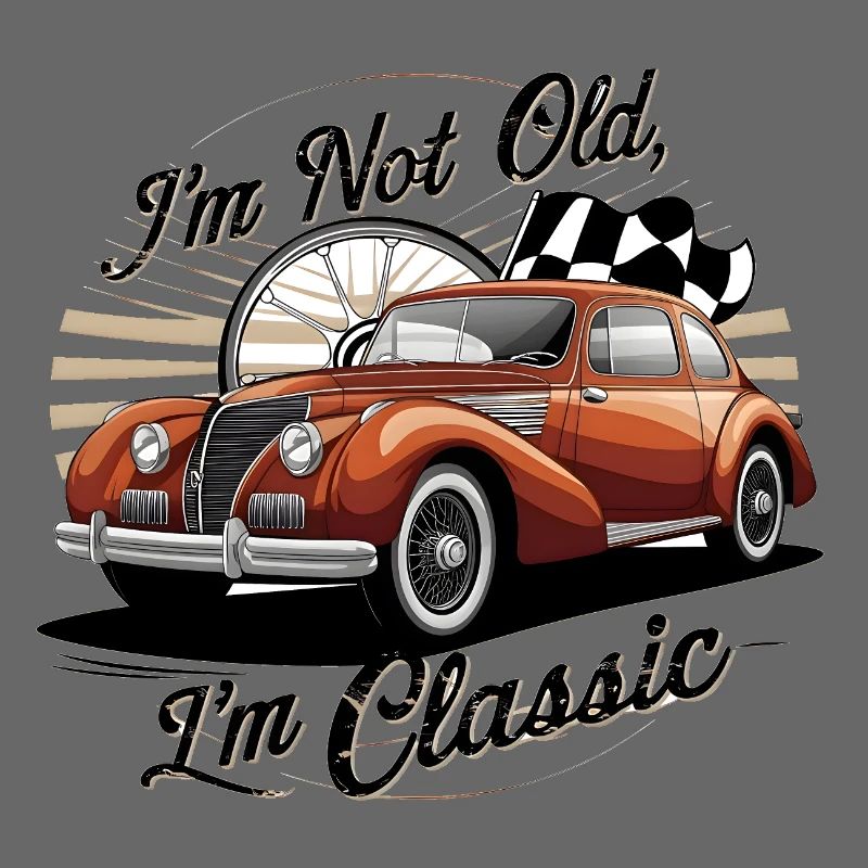 Oldtimer Oldtimer mit Vintage Text