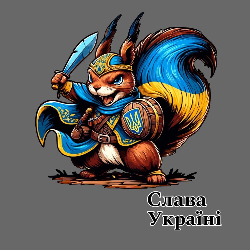 Cooles Ukraine Kämpfer Eichhörnchen