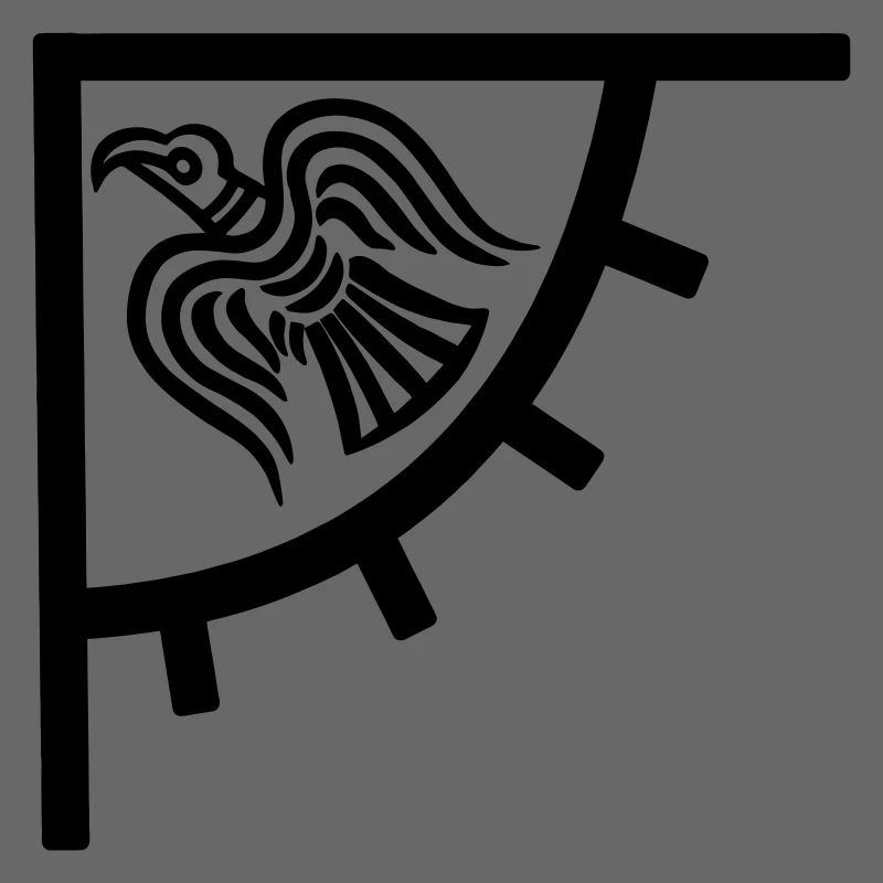 Wikingerflagge Ecke Rabe