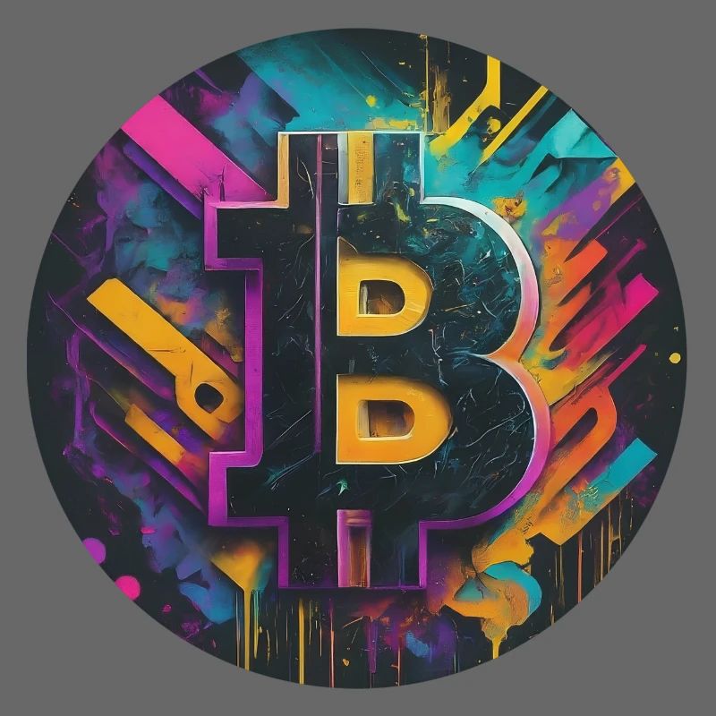 Explosion de couleurs du bitcoin