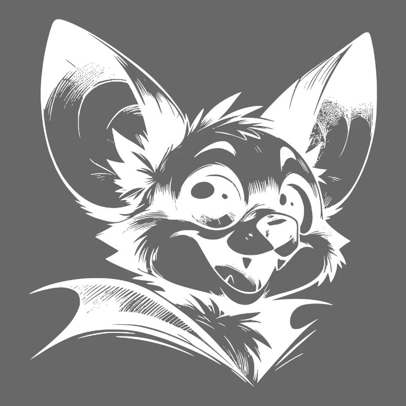 Laughing Bat Baby Vampire Drawing